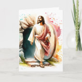 Fijne Pasen | Hij is verrezen Jezus Kaart (Voorkant)