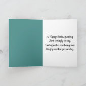 Fijne Pasen.  konijnen. Feestdagen Kaart (Binnen)