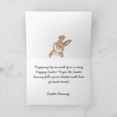 Fijne Pasen | Paashaas en foto gevouwen Kaart (Binnen)