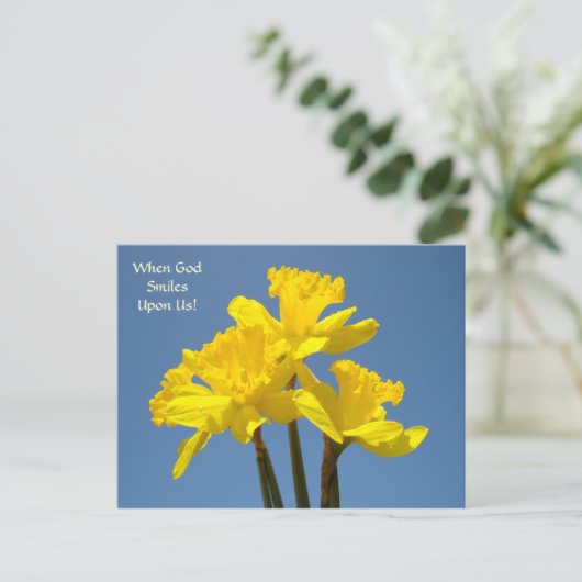 Fijne Pasen! Post Kaarten als God naar ons glimlac Feestdagenkaart (Staand voorkant)