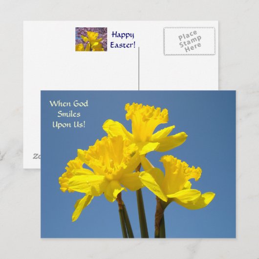 Fijne Pasen! Post Kaarten als God naar ons glimlac Feestdagenkaart (Voorkant / Achterkant)