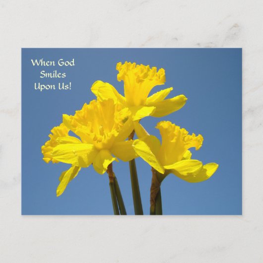 Fijne Pasen! Post Kaarten als God naar ons glimlac Feestdagenkaart (Voorkant)