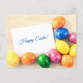 Fijne Pasen! Postkarte zu Ostern mit Ostereier Feestdagenkaart