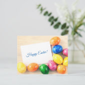 Fijne Pasen! Postkarte zu Ostern mit Ostereier Feestdagenkaart (Staand voorkant)