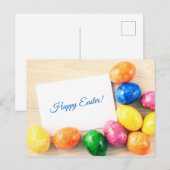Fijne Pasen! Postkarte zu Ostern mit Ostereier Feestdagenkaart (Voorkant / Achterkant)