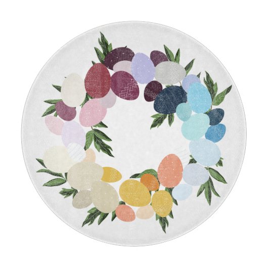 Fijne Pasen.  vakantie krans. Snijplank (Voorkant)