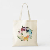 Fijne Pasen.  vakantie krans. Tote Bag (Achterkant)
