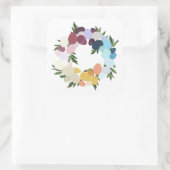 Fijne Pasen.  vakantie krans. Vierkante Sticker (Tas)