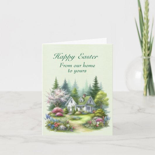 Fijne Pasen van huis tot huis Kaart (Voorkant)