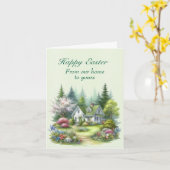 Fijne Pasen van huis tot huis Kaart (Gele Bloem)