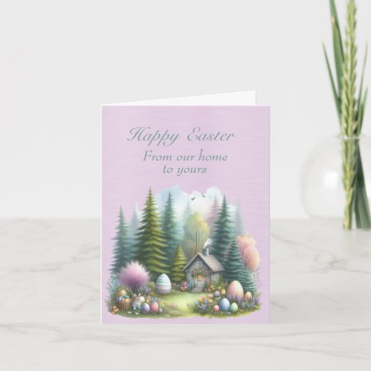 Fijne Pasen van huis tot huis Kaart (Voorkant)