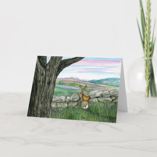 Fijne Pasen vanuit de Miles Rabbit Bihrle Feestdagen Kaart (Voorkant)