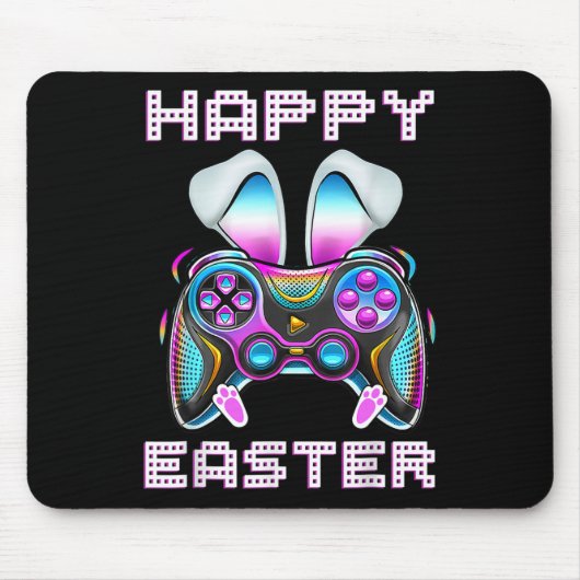 Fijne Pasen Videogame Controller Grappige Gamer Jo Muismat (Voorkant)