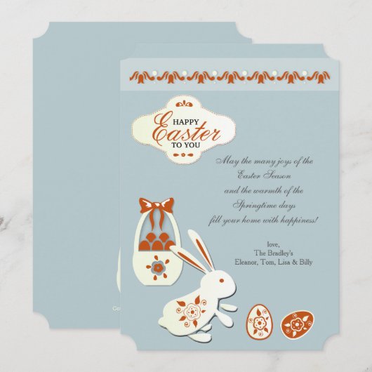 Fijne Pasen voor je Kaart (Voorkant / Achterkant)