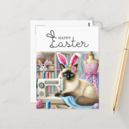 Fijne Pasen voor kattenliefhebbers Briefkaart