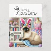 Fijne Pasen voor kattenliefhebbers Briefkaart (Voorkant)