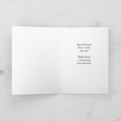 Fijne Pasen voor tante en oom, Schattige konijn Feestdagen Kaart (Binnen)