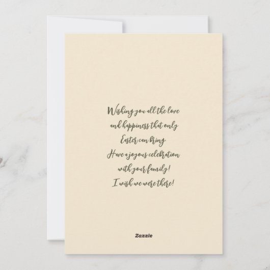 Fijne Pasen voor zuster en zwager Feestdagenkaart (Achterkant)