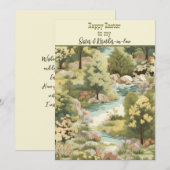 Fijne Pasen voor zuster en zwager Feestdagenkaart (Voorkant / Achterkant)