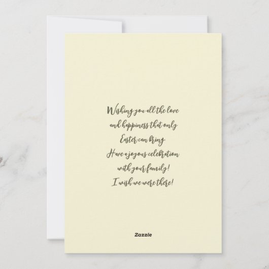 Fijne Pasen voor zuster en zwager Feestdagenkaart (Achterkant)