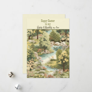 Fijne Pasen voor zuster en zwager Feestdagenkaart