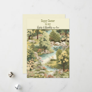 Fijne Pasen voor zuster en zwager Feestdagenkaart