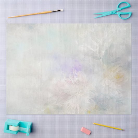 Fijne pastelbloem Dahlias Tissuepapier (Craft)