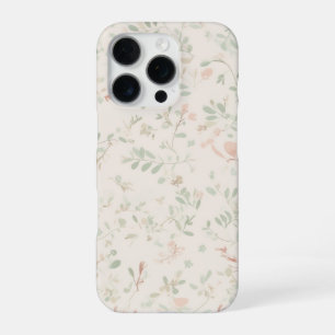Fijne pastelbloem telefoonhoesje iPhone 16 pro hoesje