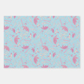 Fijne pastelbloemen en bogen inpakpapier vel (Voorkant 2)