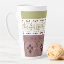 Fijne patroon in Peach roze en Green