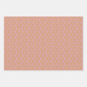 Fijne Pattern Carousel Horse. Roze en beige. Inpakpapier Vel (Voorkant 3)