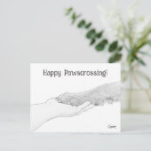 Fijne Pawcrossing! -Briefkaart Briefkaart (Staand voorkant)