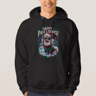 Fijne Pawholidays Pommeren Vrolijk Kerstfeest Hoodie