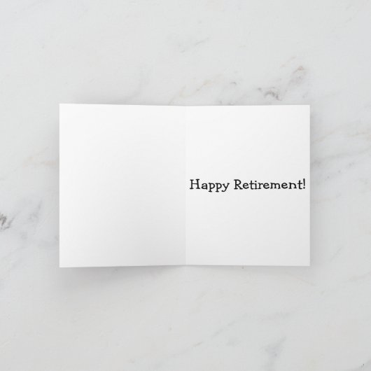 Fijne pensionering. kaart (Binnen)