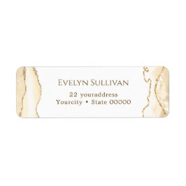 Fijne perzik agaat retour adres label