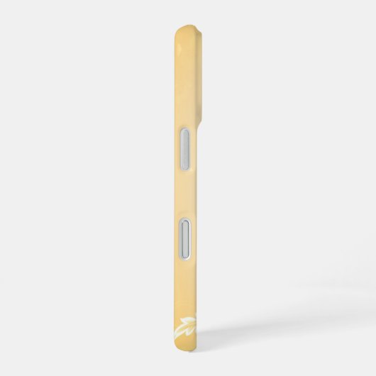 Fijne perzik en witte bloemen iPhone 16 hoesje (Rechterkant)