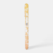 Fijne perzik en witte bloemen iPhone 16 hoesje (Linkerkant)