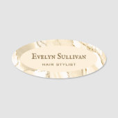 Fijne perzikagaatnaamtag naamplaatje (Voorkant)