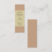 Fijne perzikdamast op maat mini visitekaartje (Voorkant / Achterkant)