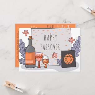 Fijne Pesach  Mooi Seder Pesach uitnodiging