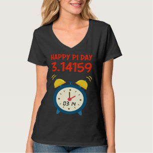 Fijne Pi-dag 3 14159 Vintage Mooie Wekker Ring T-shirt