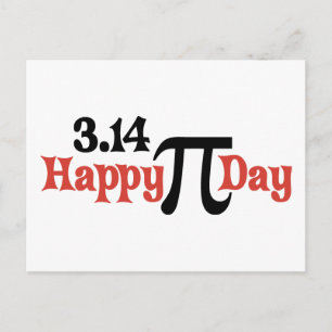 Fijne Pi Dag 3.14 - 14 maart Briefkaart