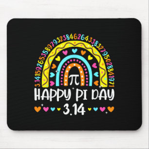 Fijne Pi-dag 3.14 Nummer Regenboog Wiskundegek Ler Muismat