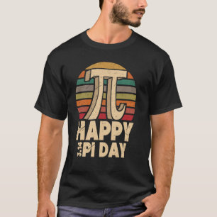 Fijne Pi-dag 3.14 Pi-symbool Vintage Pi-dag Leraar T-shirt