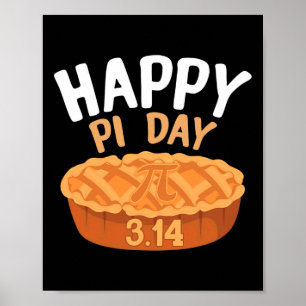 Fijne Pi Dag 3.14 Pie Funny Wiskunde Functies Pi D Poster