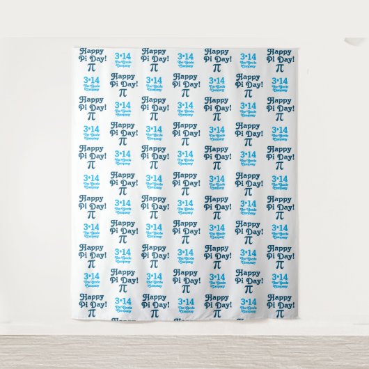 Fijne Pi-dag 3.14 | Step and Repeat Achtergrond Wandkleed (Voorkant)