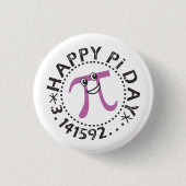 Fijne Pi Dag © - Betrokken Pi Day Gift Button (Voorkant)