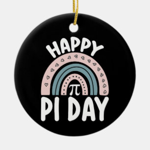 Fijne Pi-dag Boho Regenboog Wiskunde Wiskundige Keramisch Ornament