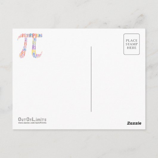 Fijne Pi Dag! - Briefkaart van de groeten (Achterkant)