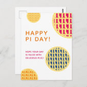 "Fijne Pi Dag!" Delicious Pi(e) | 4 Vaste werkblad Briefkaart (Voorkant / Achterkant)
